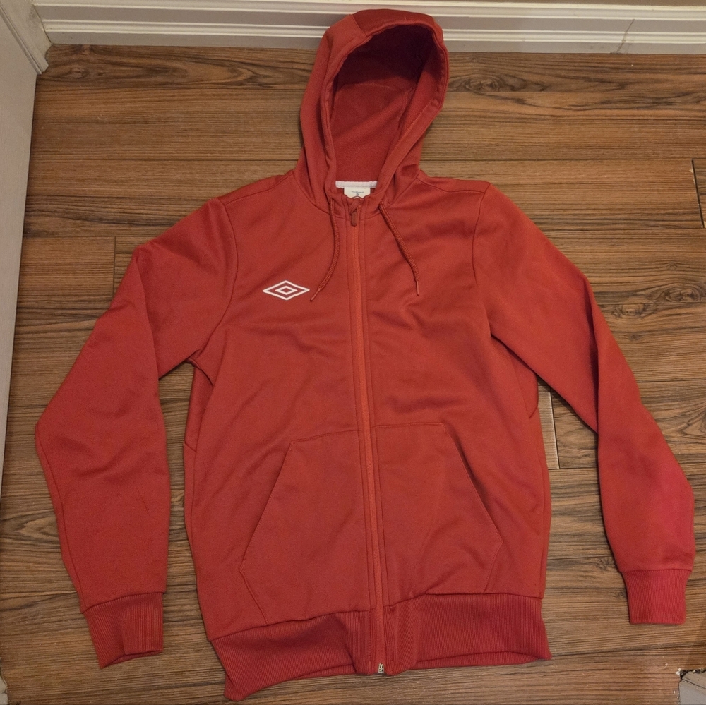 Y2K Umbro Red Zip Up Men's Sweater
